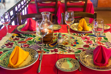Mesa Mexicana de restaurante