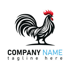 Modern Hen Logo Design With White Background