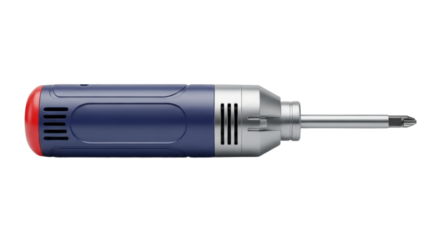 Electric screwdriver with blue handle