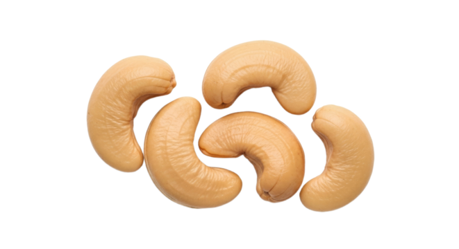 Close-up of raw cashew nuts on black background