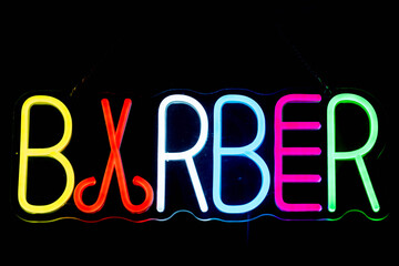 Barber Neon Zeichen - Friseur Saloon