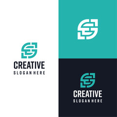 modern SE initials logo