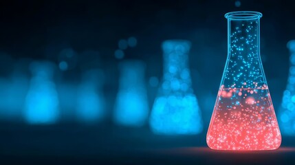 Glowing stars in glass flask enchanting light display captivating glass flask holds luminous stars magical wonder