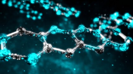 Blue white molecule dots scientific structure illustration visualizing complex molecular structures blue white dots