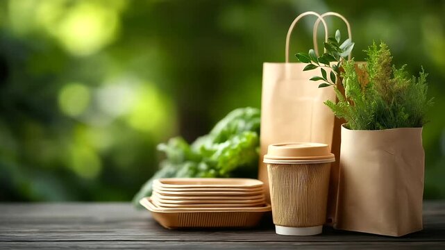 Biodegradable packaging compostable materials eco friendly containers recycled paper bamboo fiber plant based plastic alternatives sustainable food packaging zero waste grocery sho