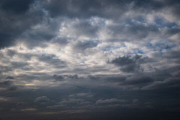 Obraz premium dramatic sky and gray clouds before the storm. 