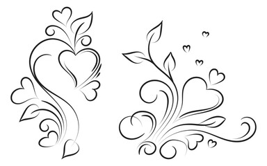 Classic floral flourish, Elegant decorative swirl, Vintage ornate pattern