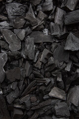 Textured Background of Rough Black Coal