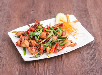 Spicy Stir Fried Chicken Hot and Spicy Chicken Dish With Fiery Chili