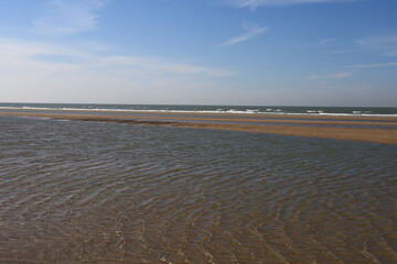 Ostend beach located in the province of West Flanders in the Flemish Region of Belgium