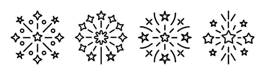 Starburst design elements vector illustration for christmas and new year graphic resources design