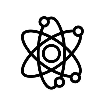 Stylized representation of an atom with electrons orbiting the nucleus, symbolizing science, discovery, and the fundamental building blocks of matter