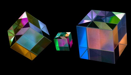 abstract cube color design 3d background texture wallpaper dark glass
