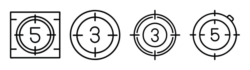 Vector target practice shooting range design elements for accuracy and precision training and games