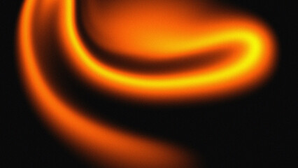 Abstract orange light swirl on black background, creating a dynamic and fluid effect.