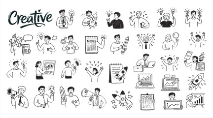  People showing teamwork and creativity in web design, social media, and content creation