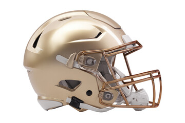 Fototapeta premium Golden football helmet, profile view