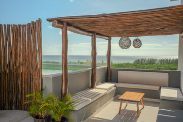Roof top terrace of a building in Playa del Carmen