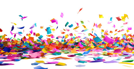 A vibrant explosion of colorful confetti