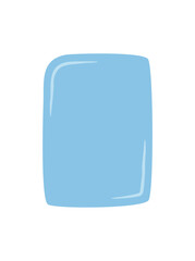 Hand drawn organic frame in a blue rectangle shape with fluid form. Blob background box makes a modern text template for card, banner or abstract cover element in professional mockup.