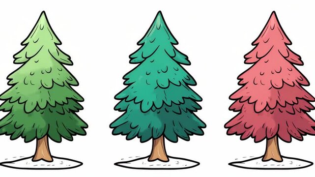 Colorful Pine Trees