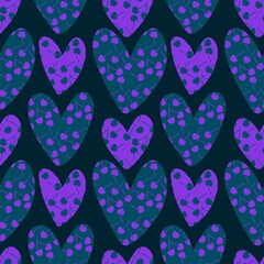 Fototapeta premium Cartoon fruit seamless retro cherry pattern for wrapping paper and fabrics and linens and kids accessories