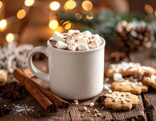 Chocolat chaud et guimauves &ndash; douceur d&rsquo;hiver et r&eacute;confort de No&euml;l
