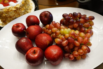 Apples and grapes at New Year's Eve parties