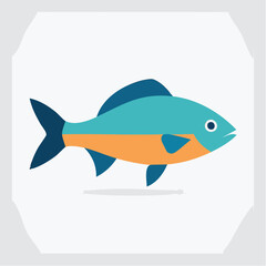 fish - 2D vector illustration of aquatic wildlife 