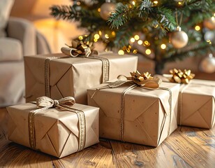 Cadeaux de Noël sous le sapin – joie, partage et tradition festive

