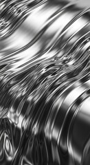 Abstract rendering shows flowing metallic liquid with wavy forms