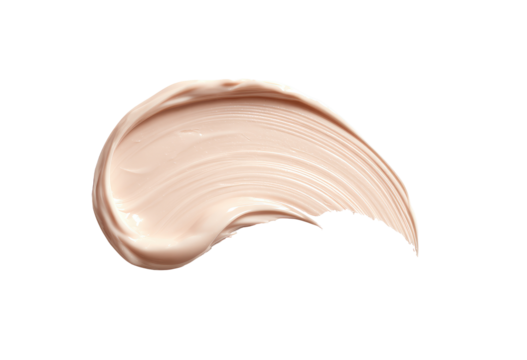 Light beige cream smudged, isolated on black