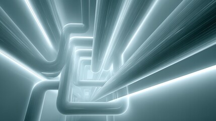 Abstract Technology Pipes - Modern Industry Stock Photo, Design