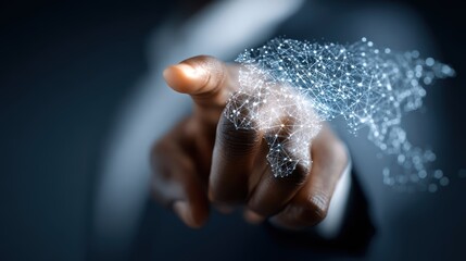 Business Technology: Digital Network Connection Concept Image, Abstract