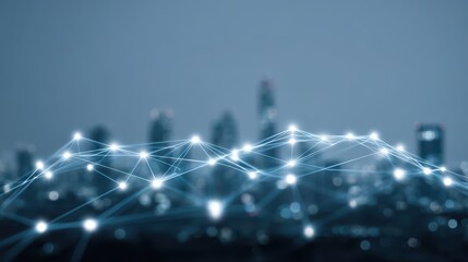 City Network - Connection Technology, Global Data Transfer, Abstract, Background