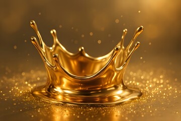 Golden Liquid Explosion Luxury Abstract Design