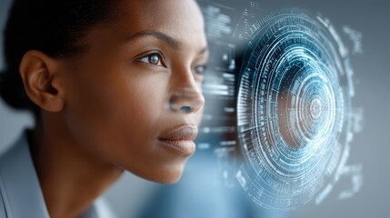 Tech Innovation: AI Woman Interface | Future Tech Stock Photo, Technology, Business