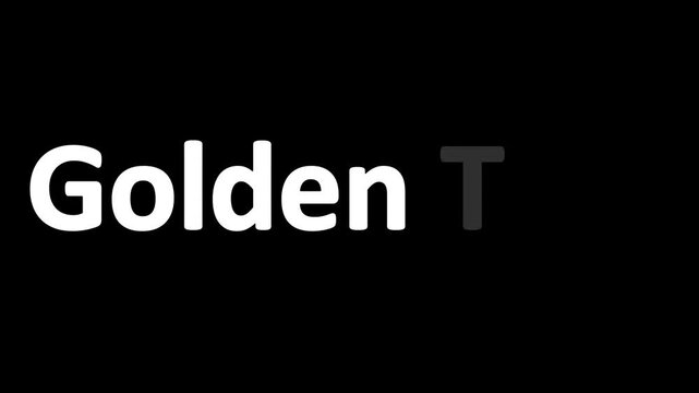 A stark image featuring the words golden text in white against a black background and shadow