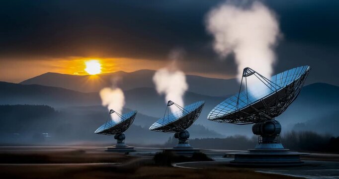 Solar-Thermal Field Sunrise Parabolic Mirrors Central Receiver Steam