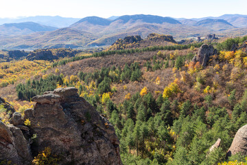 Naklejka premium Autumn view of Belogradchik Rocks, Bulgaria
