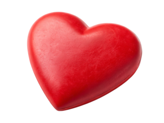 red heart on white background
