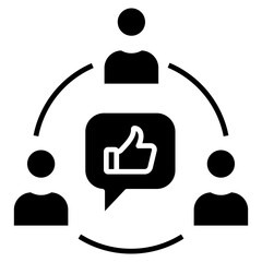 Fototapeta premium Stakeholder Engagement Glyph Icon