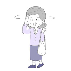 道に迷うシニア女性