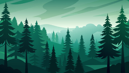 Fototapeta premium forest in the mountains