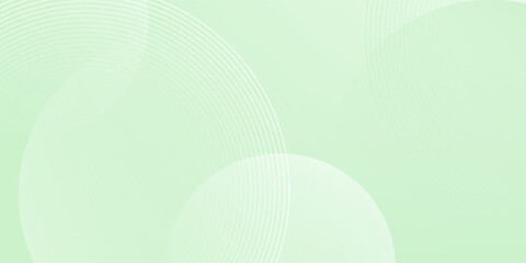 Minimalist soft Abstract Background in Gradient green and white Tones with Circles. Circle effect style geometric, abstract background.
