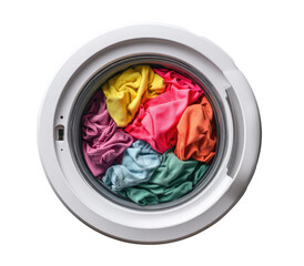 Colorful laundry in a washing machine (1)