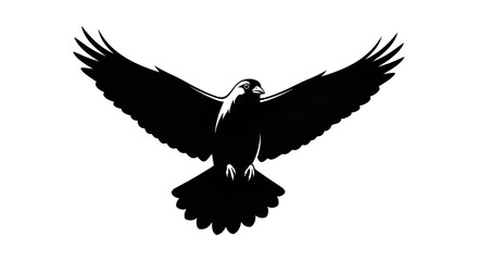 Majestic dove soaring with outstretched wings, symbolizing peace and freedom, a powerful emblem of hope and serenity perfect for spiritual themes and branding, evoking tranquility