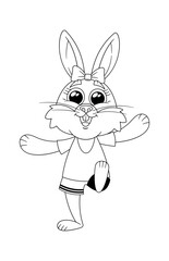 Black-and-white bunny dancing enjoying performance