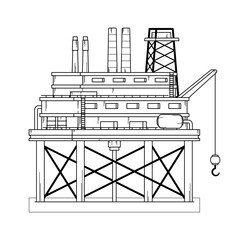 Onshore platform oil extraction equipment