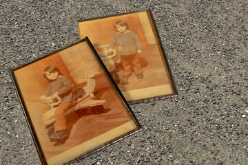 Old retro photos of a child.